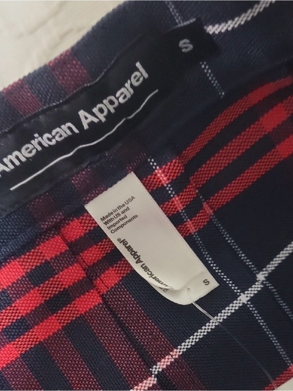 American Apparel Red & Black Plaid Skater Tennis Skirt Matilda - Picture 8 of 10
